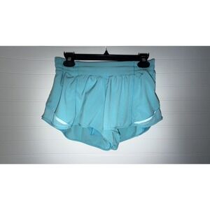 Lululemon Speed up Shorts Size 8 Turquoise Blue Athletic Running Shorts